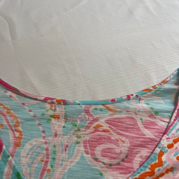 Lilly Pulitzer Jellies We Be Jammin Jellyfish T-Shirt Dress Size Medium - Picture 2 of 6